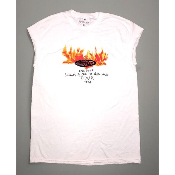 Grupo Frontera Official Merch Jugando A Que No Pass Nada Tour 2024 M T Shirt NEW - Picture 1 of 9